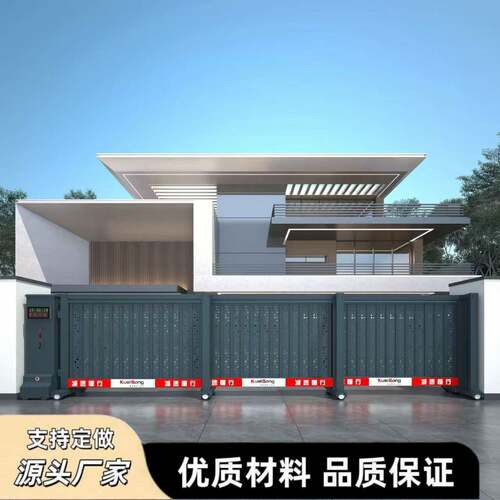 强度段滑门分段平移门抗风耐腐蚀无轨畅滑平稳静音工厂园区守护