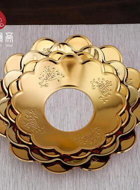 加厚合金香炉围香灰托 托上香莲花香炉挡灰罩防止掉香家用供佛具