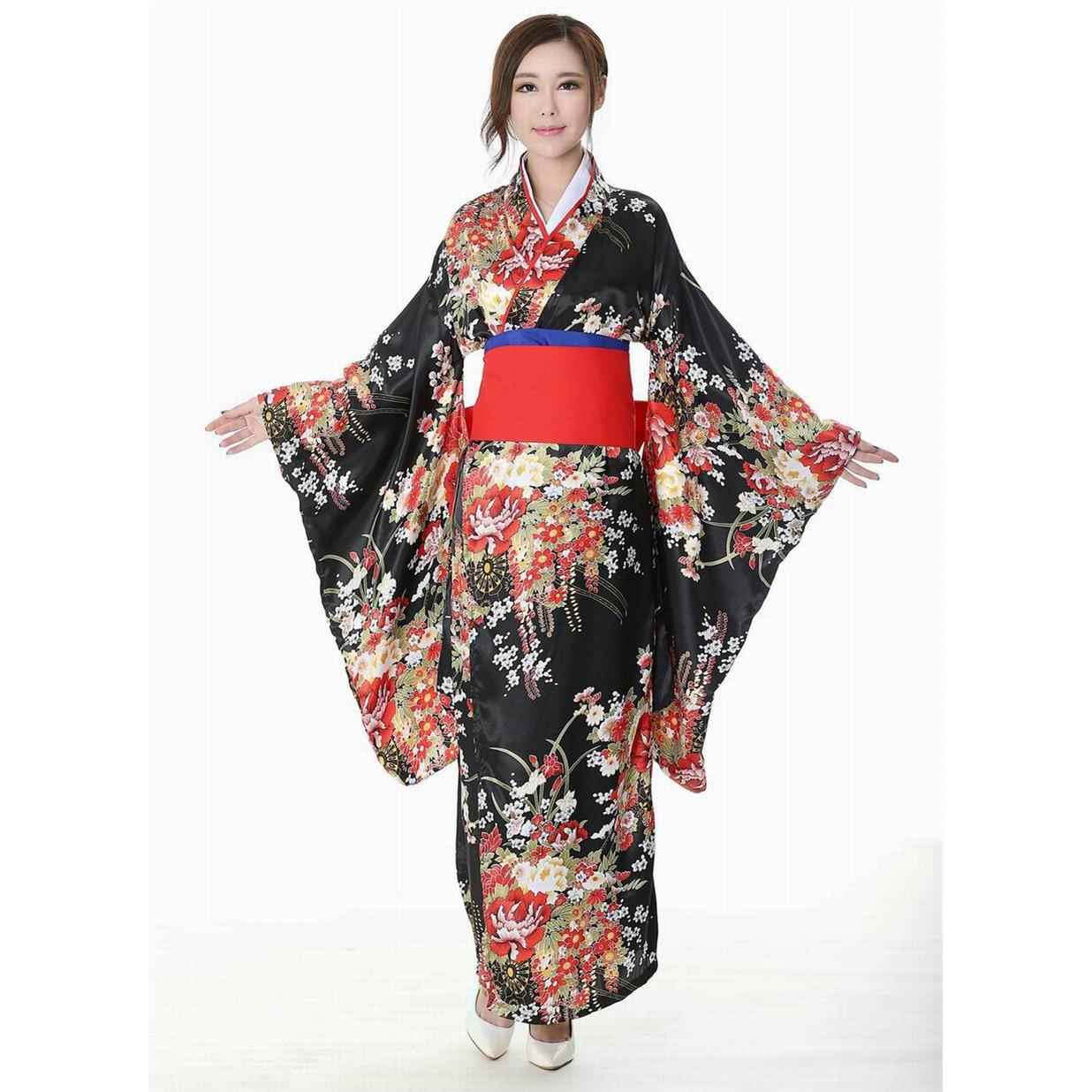 长款振袖改良和服舞蹈服表演服日式舞台装COS服宅舞摄影拍照大码