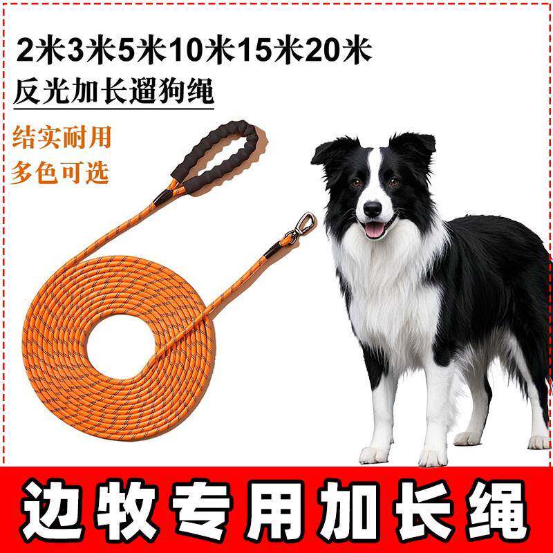 边境牧羊犬专用狗狗的牵引绳狗炼子遛狗小中大型犬超长2/3/5/10/1