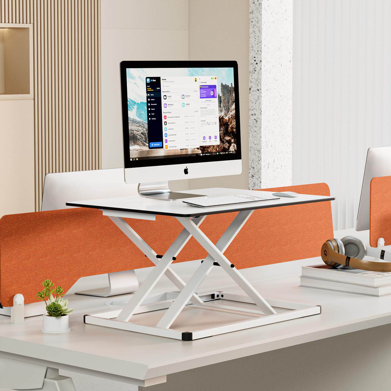 升降电脑架办公桌电脑升降支架站立式工作台显示器键盘升降桌