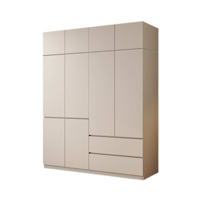 实木衣柜家用卧室简易大容量橱出租房免安装2025爆款收纳柜子