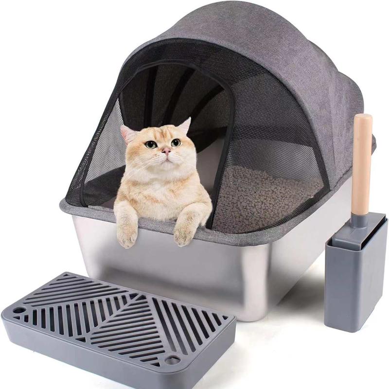 盆防布罩加厚猫溅外易清洗大号砂式超盆加宽宠物猫砂全封闭不锈钢