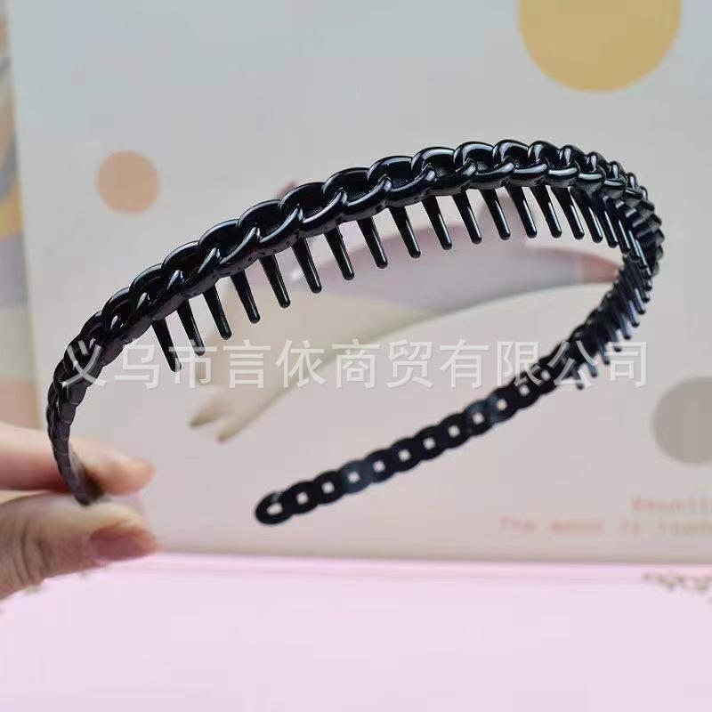 简约黑色塑料发箍百搭洗脸发饰