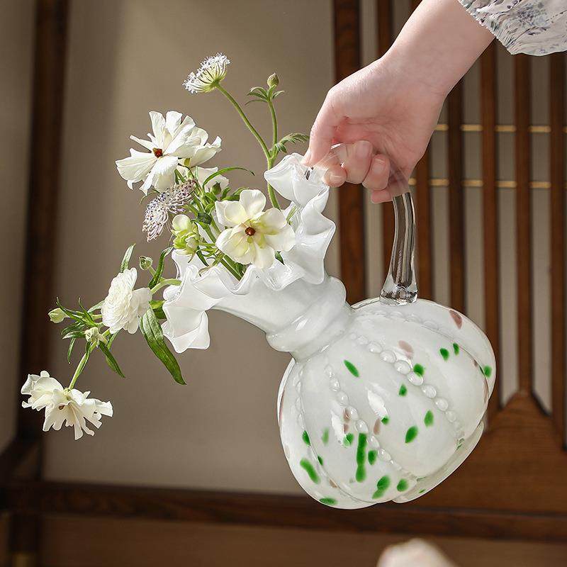 琉璃装饰花瓶覆古家居质感插花花器装饰品创意水培现代大花瓶摆件