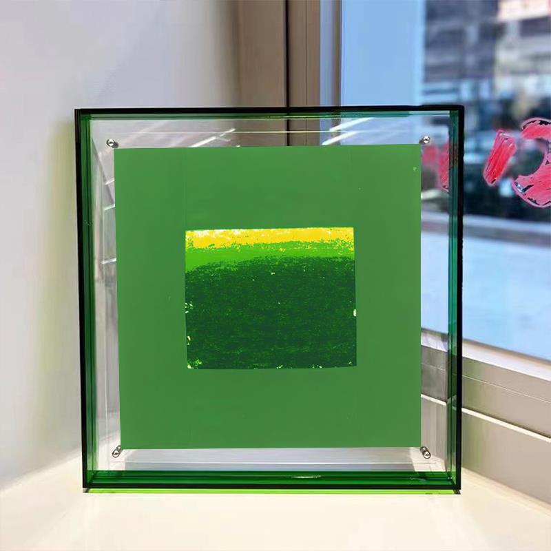抽象艺术色块压克力挂画 划北欧简约客厅装饰画 划法式小众卧室书图片