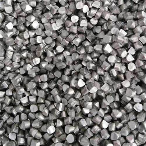 加工9.5mm炼钢脱氧剂喷涂铝粒99.99%高0.6mm管道疏通剂铝豆铝线段