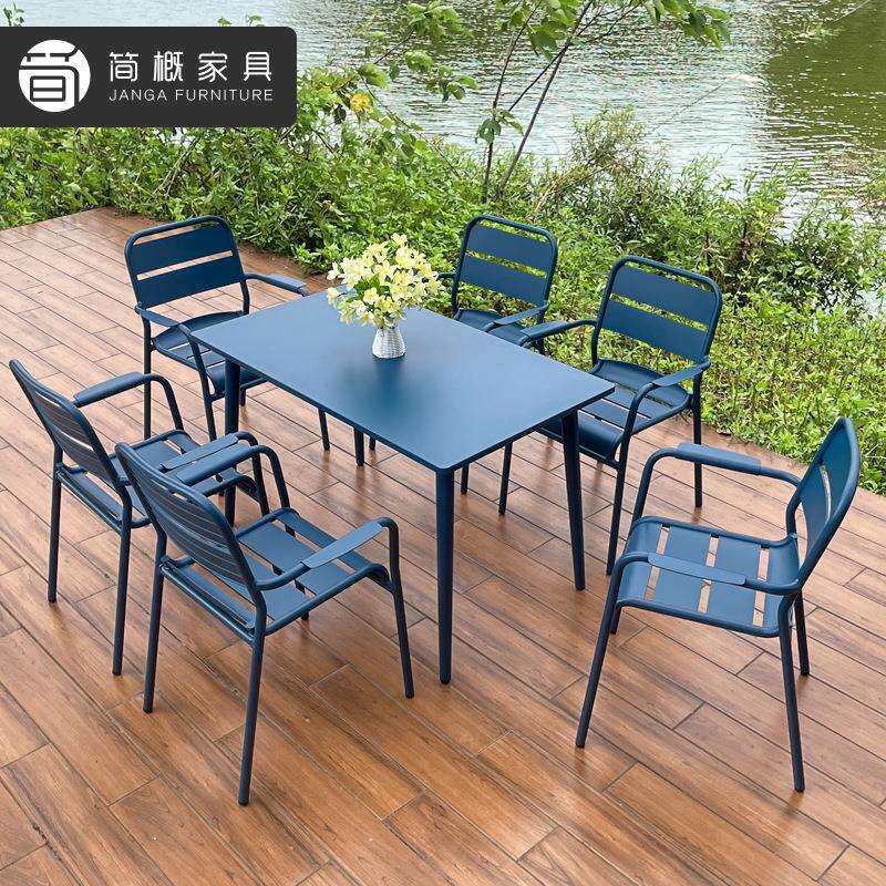 户外组合休闲简约室外庭院阳台奶茶店桌子椅子露天露台花园餐桌椅