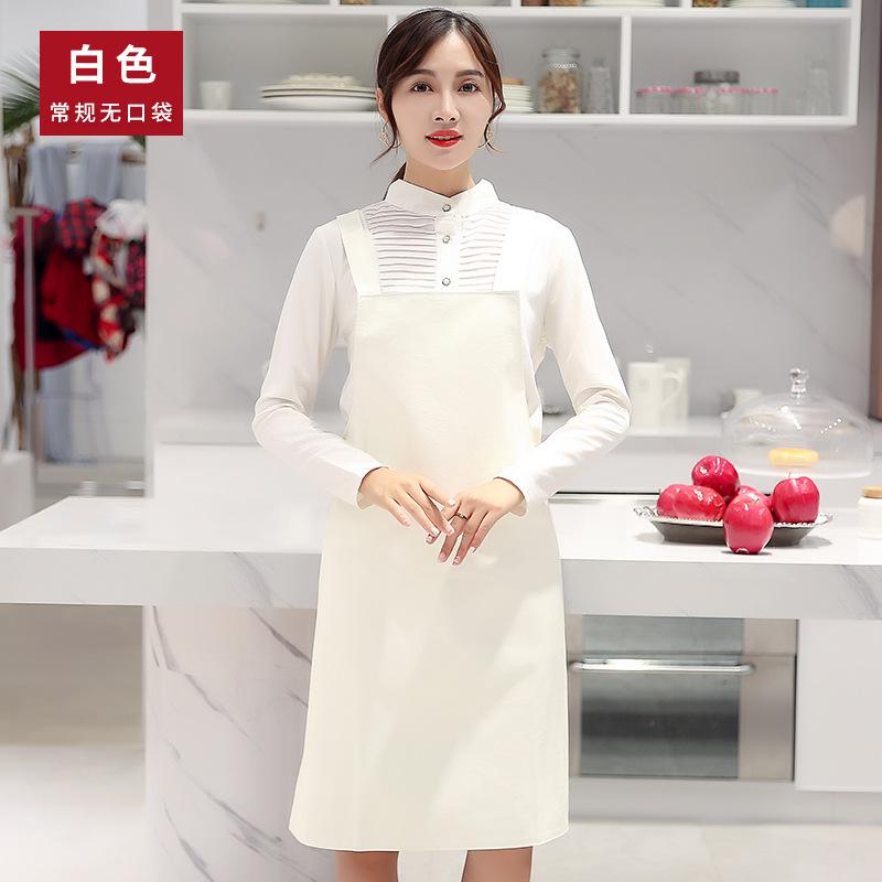 新款加厚皮围裙超强防水防油软皮厨房家用女士餐饮专用不掉皮围腰