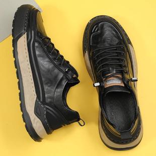 新款 2024秋季 闲气真 全牛皮男鞋 高档VI休FI男RFAR头层牛皮透运动鞋