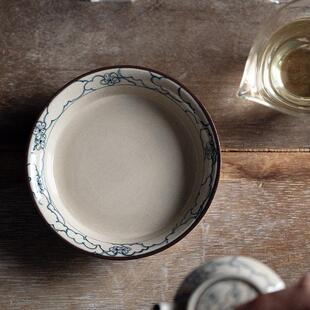 斯闻壶承干泡盘茶承陶瓷手绘祥云桃花茶具配件茶托 梵汝景德镇日式