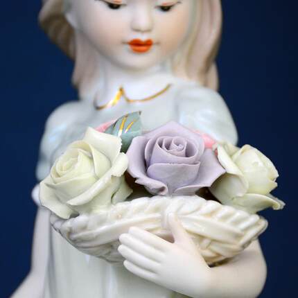 园西田洋女孩式陶GIT瓷雕塑摆件欧酒柜电视品柜装饰工艺家居饰品