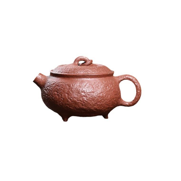 正宗半手工皱皮橘子降坡泥紫砂密文名家手工茶壶