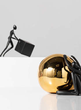 小少女软匠 抽象人像雕塑十三样板房客厅艺术电视柜装饰品 人物摆