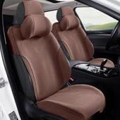 车坐垫翻毛TOD皮四季 通用打孔透汽套气底座带围五座车全包套座麂