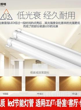 宁虹LEDT8双管大面积工厂一体化全套长条大功率照明荧光灯管