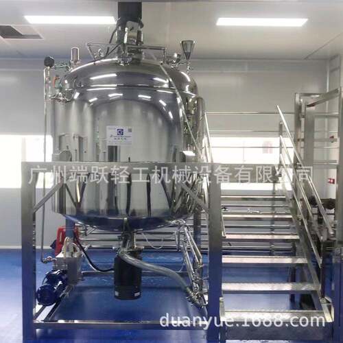 真空均质乳化锅固定式洗发水加热均质搅拌锅不锈钢乳化机膏霜机械