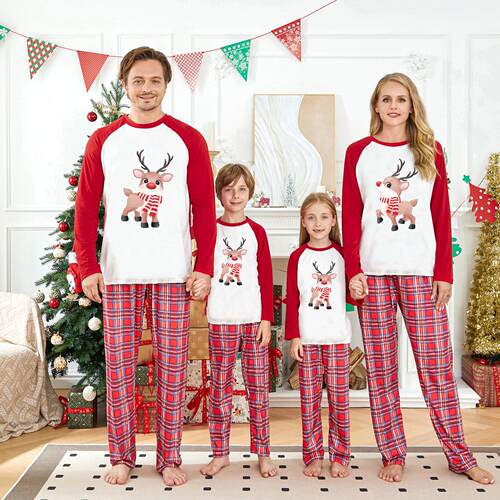 Printed long sleeved pajamas set for home wear