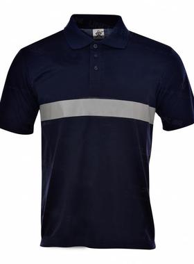 安大叔E847反光短袖T恤 交通建筑机场码头反光背心