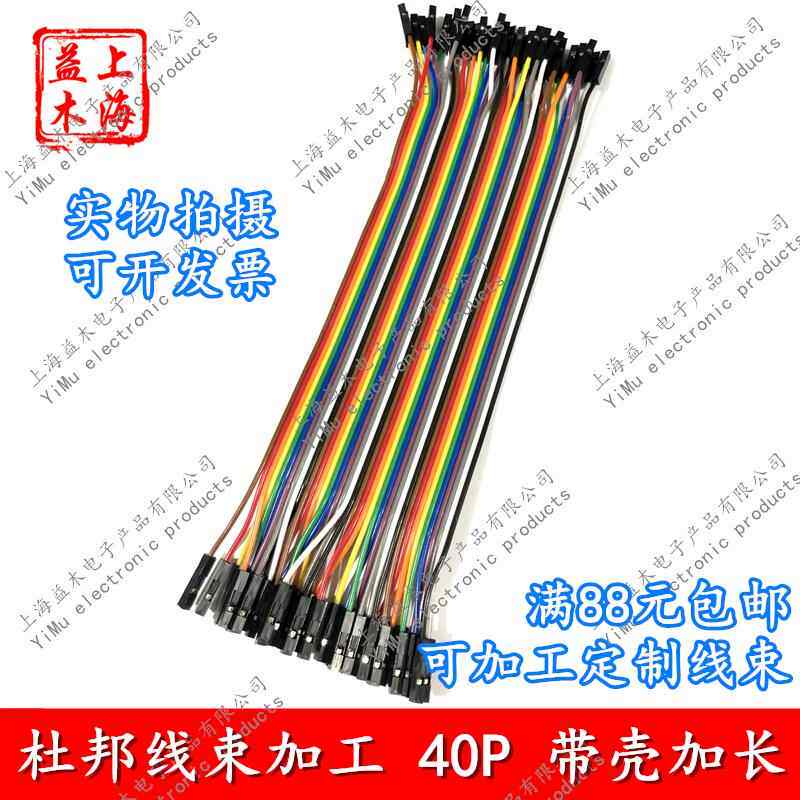 杜邦线 线束加工40P彩线 线定制加长一米带壳60CM80CM150CM200CM3