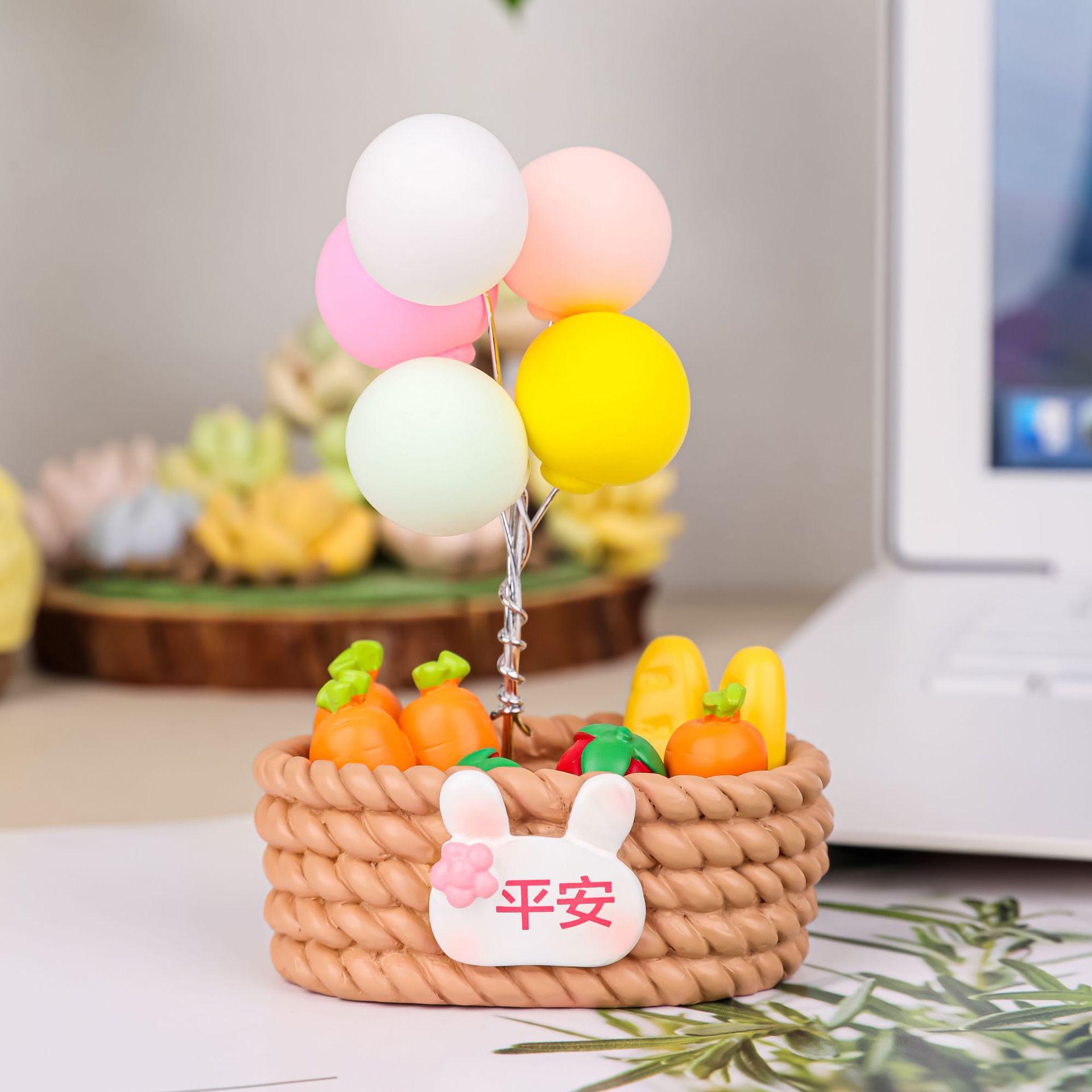 汽车摆件小花装饰品车载中控台摆设车内可爱花盆植物装饰盆栽公仔