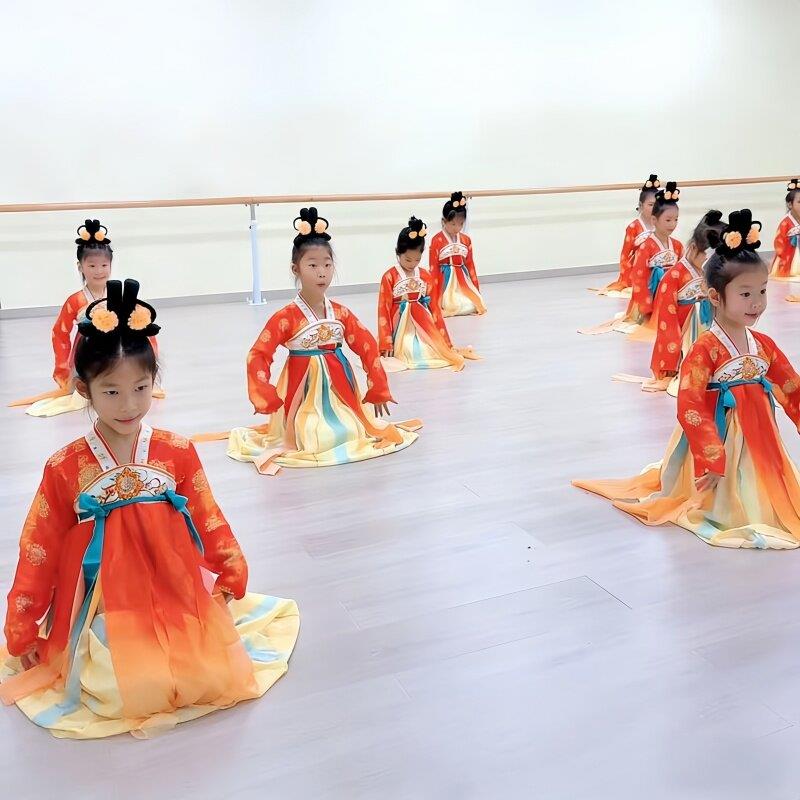 南风知我意演出服儿童古装女童超仙汉服襦裙可爱古典舞舞蹈表演服