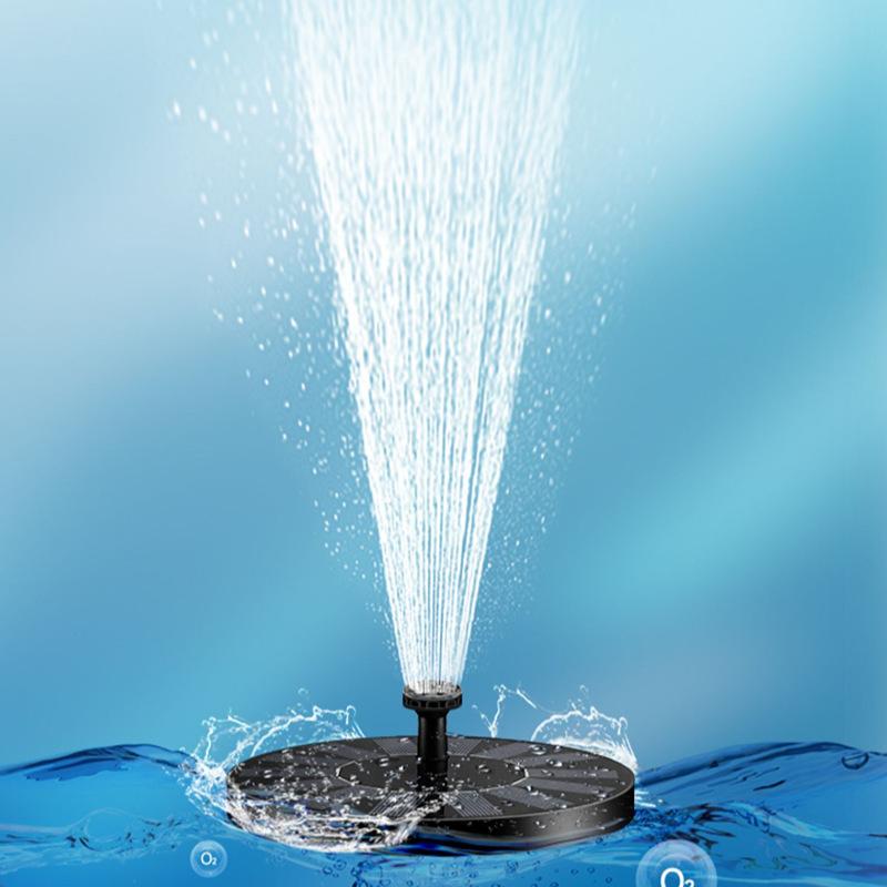 户外太阳能喷泉带蓄喷雾电灯鸟浴