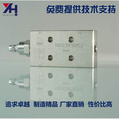 管式单向平衡阀、保压阀、油缸液压阀配件VBCD SE FL2 G1/4 G3/8
