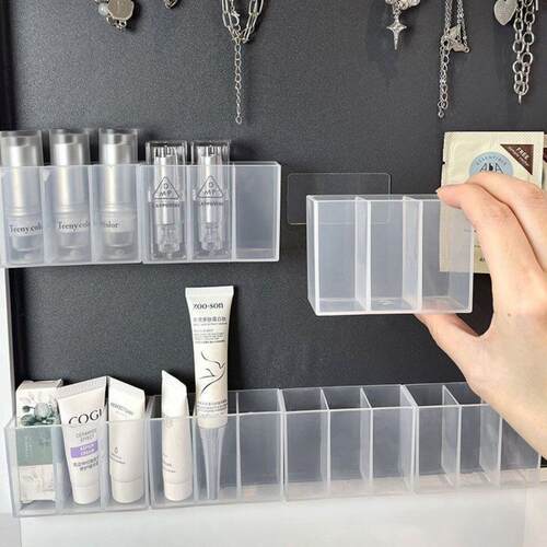 Wall-mounted partition box, no-drill desktop organizer for m