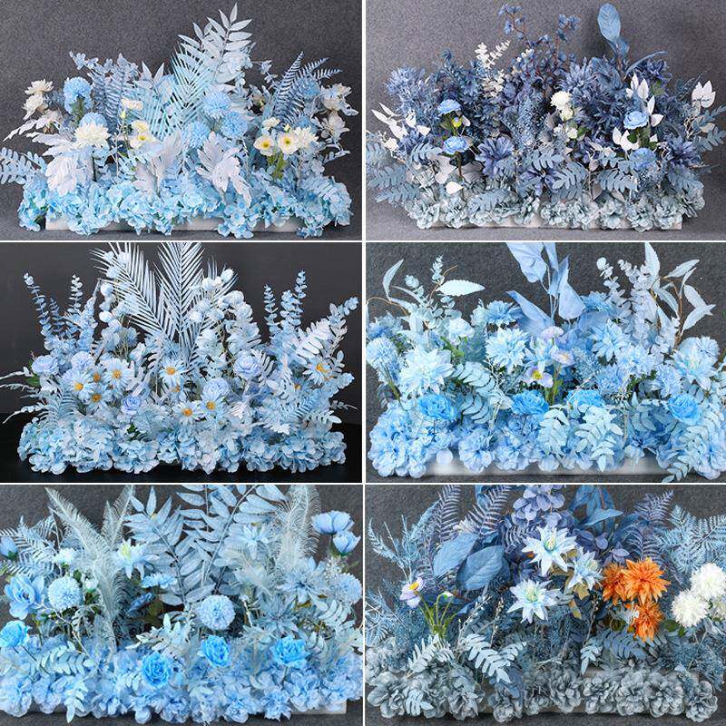 婚婚礼布花排 礼地排花装饰摆件婚庆用地排花路品T台引花舞台背景