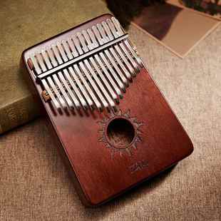 正品 zai拇指琴n17音卡林巴琴桃琴花2芯手指钢小众乐器五指琴实木1