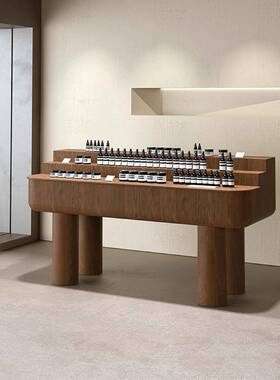 中岛台展示桌精油香薰调香台身体护肤品产品展示试用台饰品陈列架