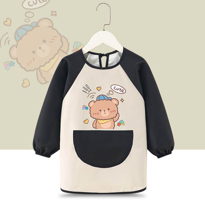 幼儿园儿童围裙画画穿衣防水罩衣