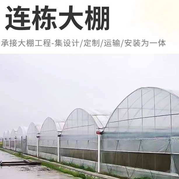 种植蔬菜保温大棚钢架镀锌椭圆管暖棚水产育苗养殖连体棚骨架全套