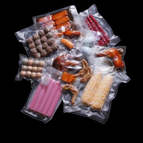 供现货整箱网密封袋明白袋AIU透纹路封口应袋海鲜包装袋印纹刷