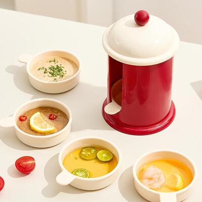 New Dopamine Seasoning Dish Set - Round Nordic Style Soy Sau