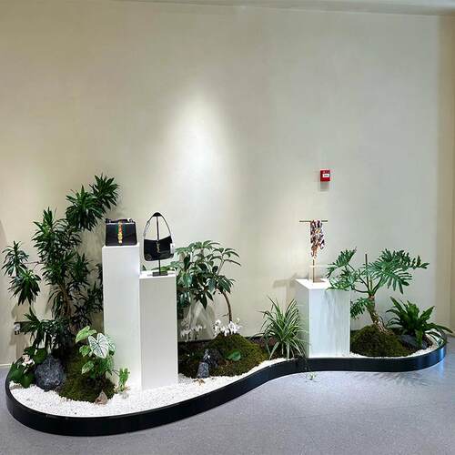 不锈钢户外弧形花箱定制组合阳台样品屋展示中心商业街铁艺花槽花