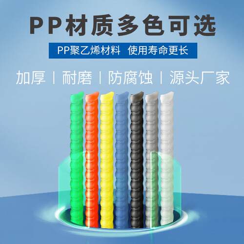 保厂保家供螺直旋护套理线器管水605管护套防咬耐磨电线软套管包