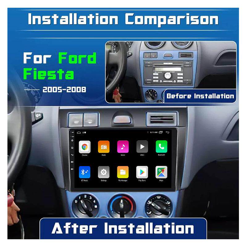 适用 2006-2011 ford fiesta ikon嘉年华导航 改装安卓大屏一体机