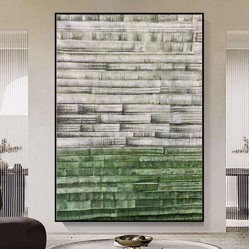 纯手绘油画玄关大幅落地抽象画现代简约厚肌理高端新品客厅装饰画