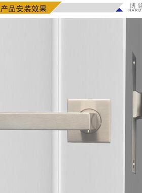 方形执手通道锁304不锈钢把手室内门锁分体锁单斜舌门锁木门锁