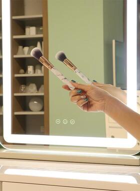 美妆镜led桌面充电家用大号化妆镜台式补光带灯镜子卧室学生网红