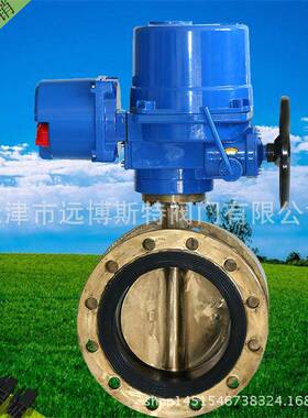 WD941X-10TC954铝青铜海水阀门QT防爆电动法兰船用蝶阀全铜蝶阀