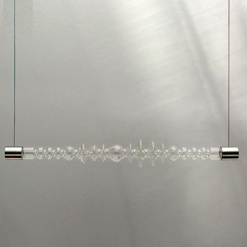 后现代极简餐厅灯北欧设计师款书房吧台艺术长条玻璃办公展厅吊灯