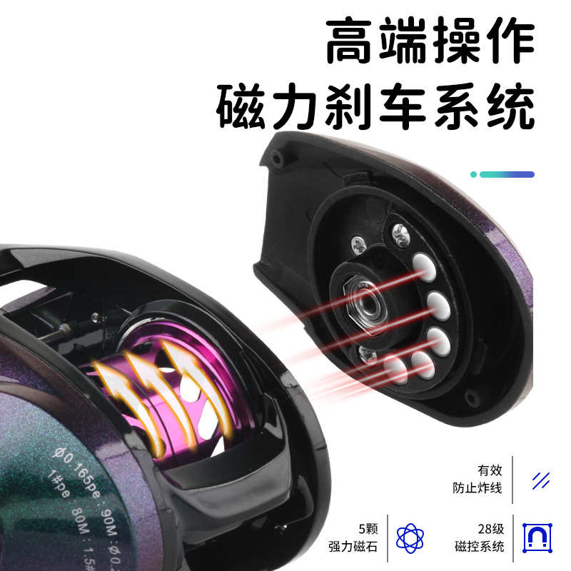 得趣渔轮水滴轮全金属防炸线渔线轮路亚轮卸力报警水滴鱼轮批发