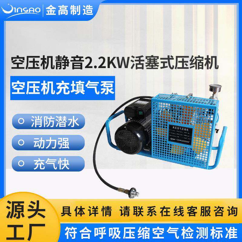 2.2KW充气泵潜水空气充填泵机空压机活塞气泵高压螺杆空气压缩机