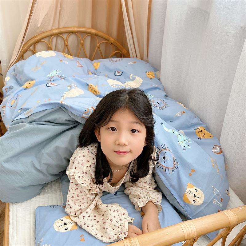 全棉A类幼儿园三件套 纯棉A类宝宝整套入园儿童被子六七件套