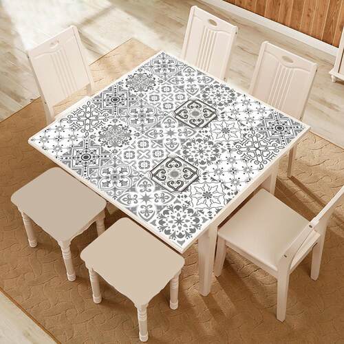 10pcs Retro Pattern Matte Surface Tiles Sticker Transfers Co
