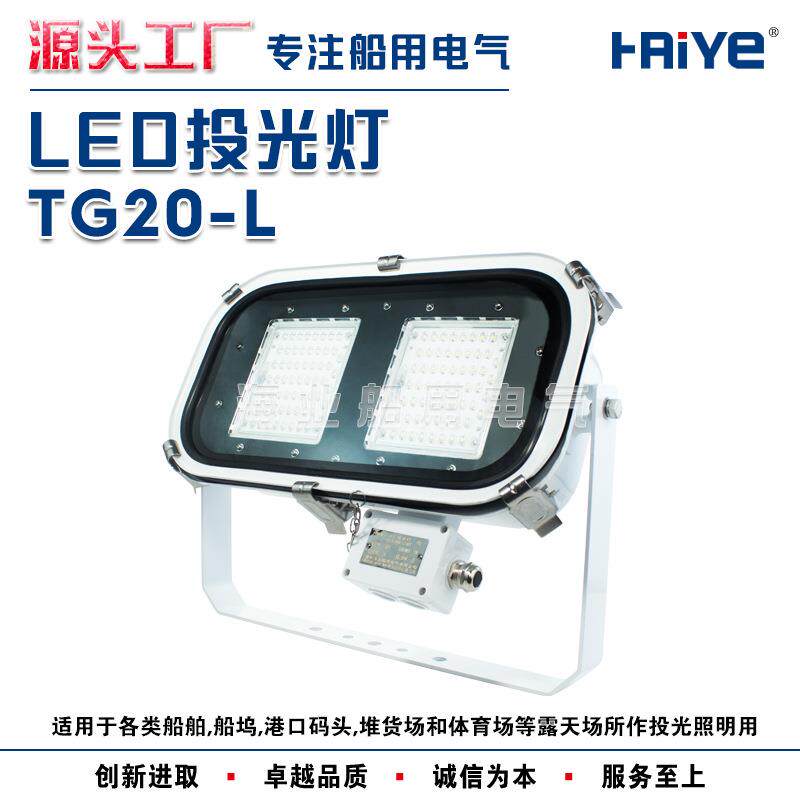 船用露天场所夜间照明作业不锈钢防水LED投光灯TG20-L100W