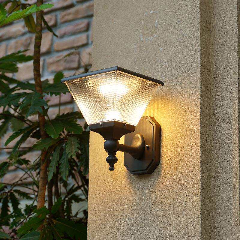 太阳能壁灯户外防水露台别墅花园大门墙灯室外阳台庭院灯可调光